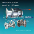 Flanged three piece Lever operated ball valve carbon steel stainless steel 4.4308 ball valve